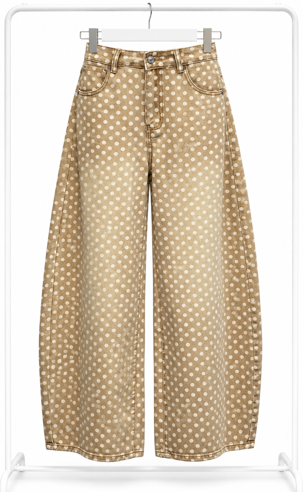 Polkadot Wide-Leg Jeans