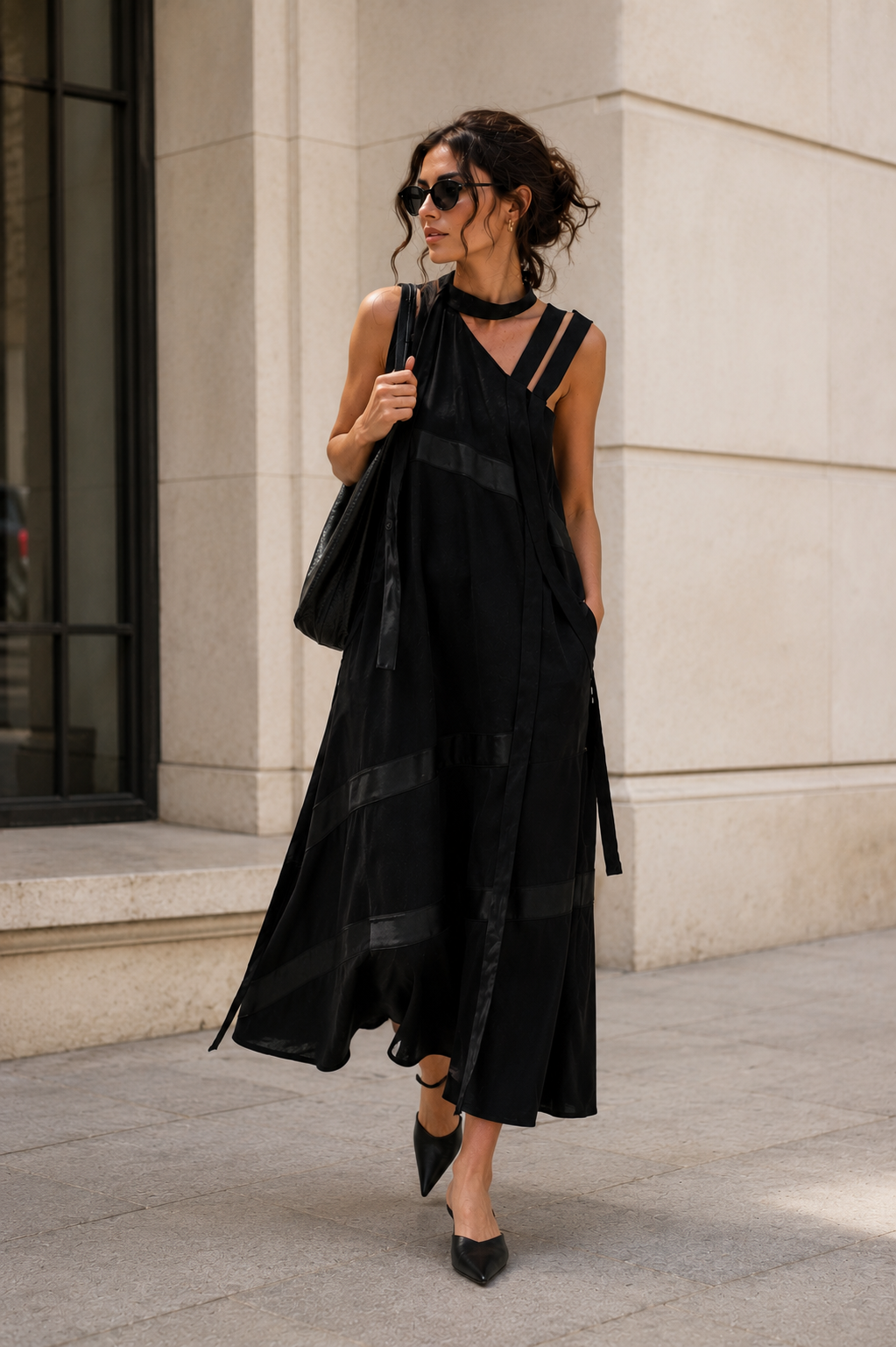 Black Long Sleeve Maxi Dress