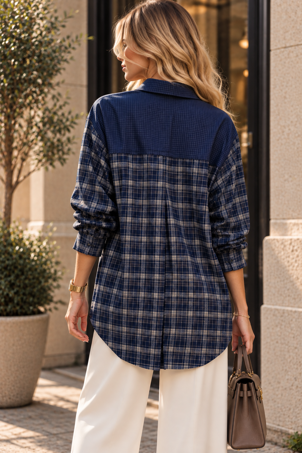 Embroidered Plaid Shirt