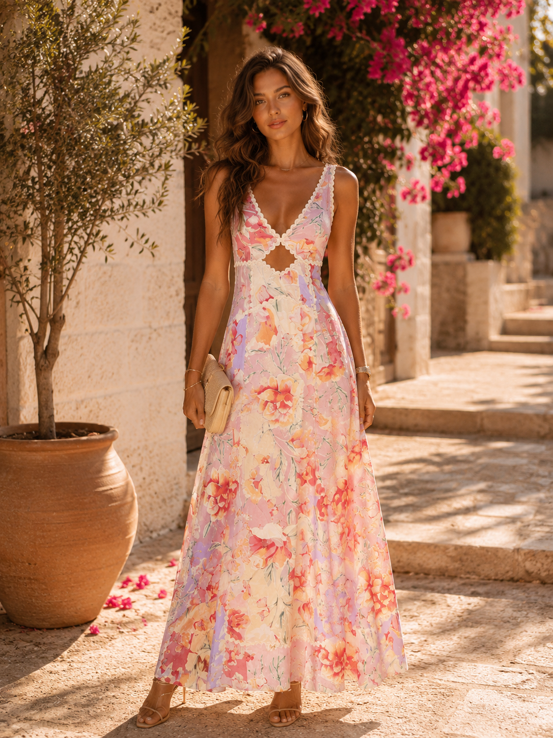Rosa Fiorita Dress