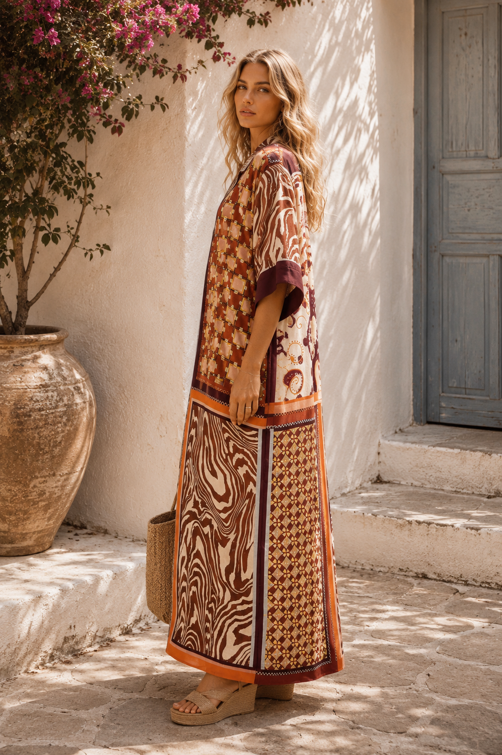 Mosaic Reverie Patchwork Maxi Dress