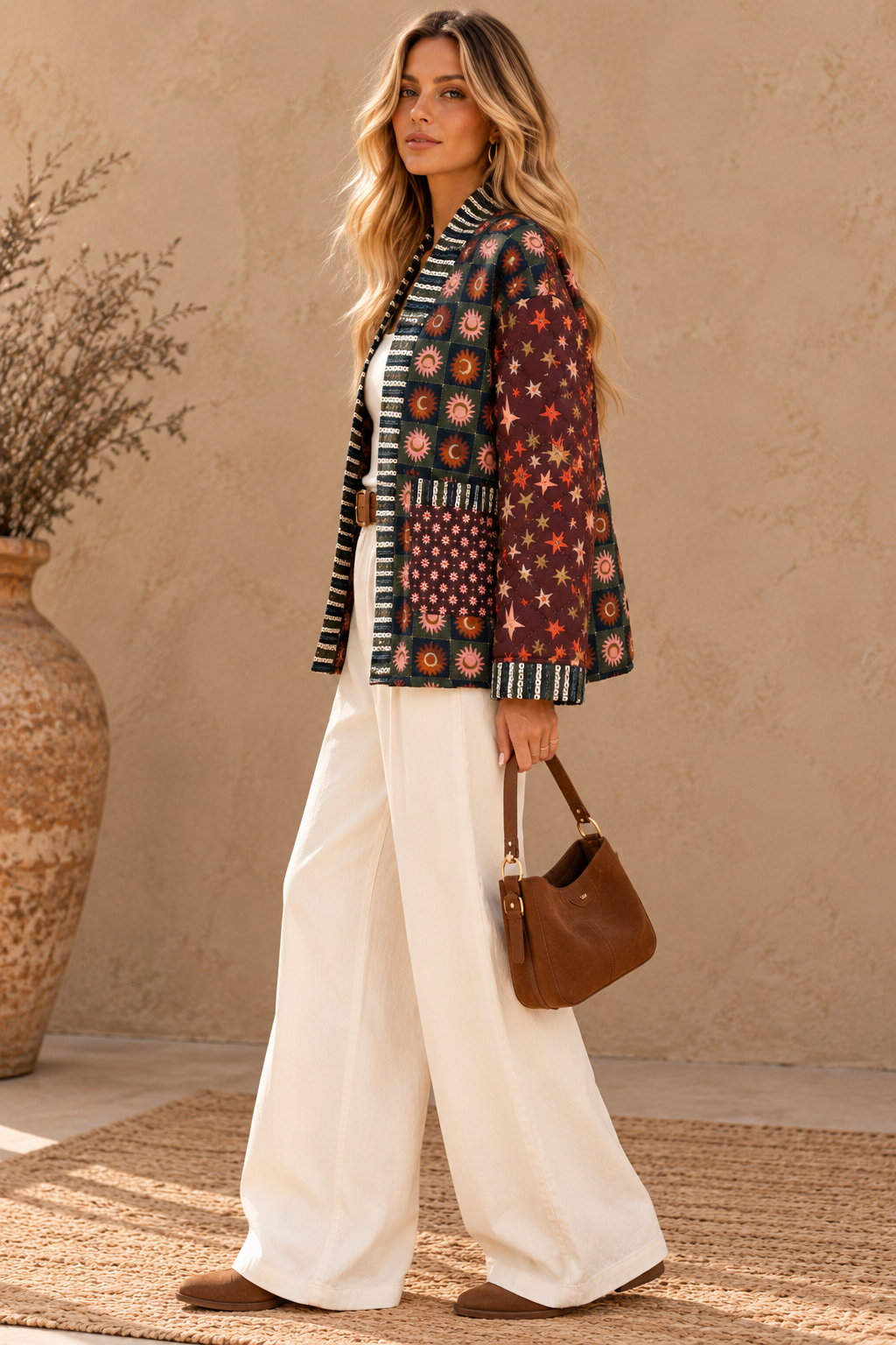 Vintage-Inspired Print Jacket