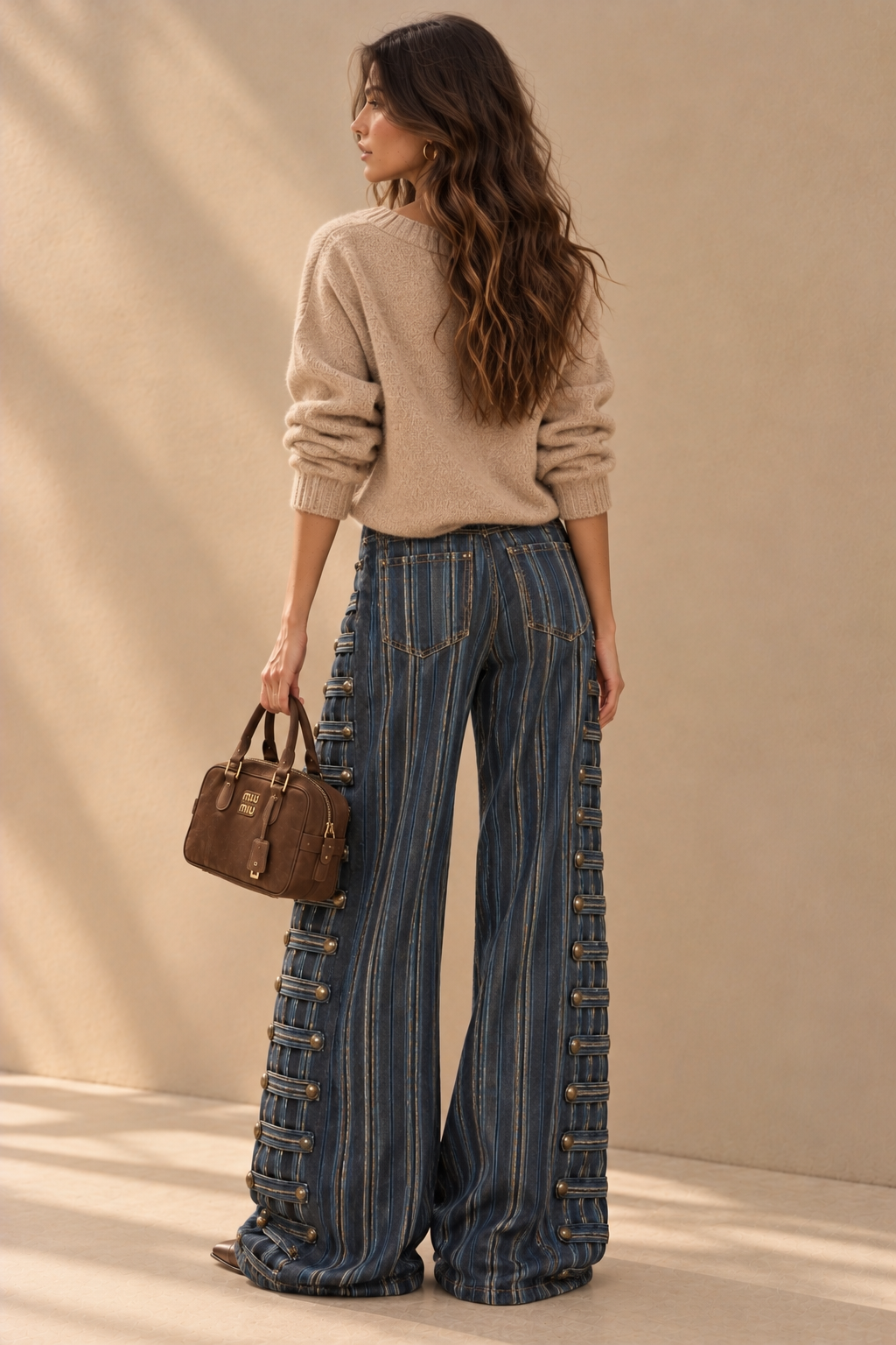 The Milano Vintage Striped Military Jeans