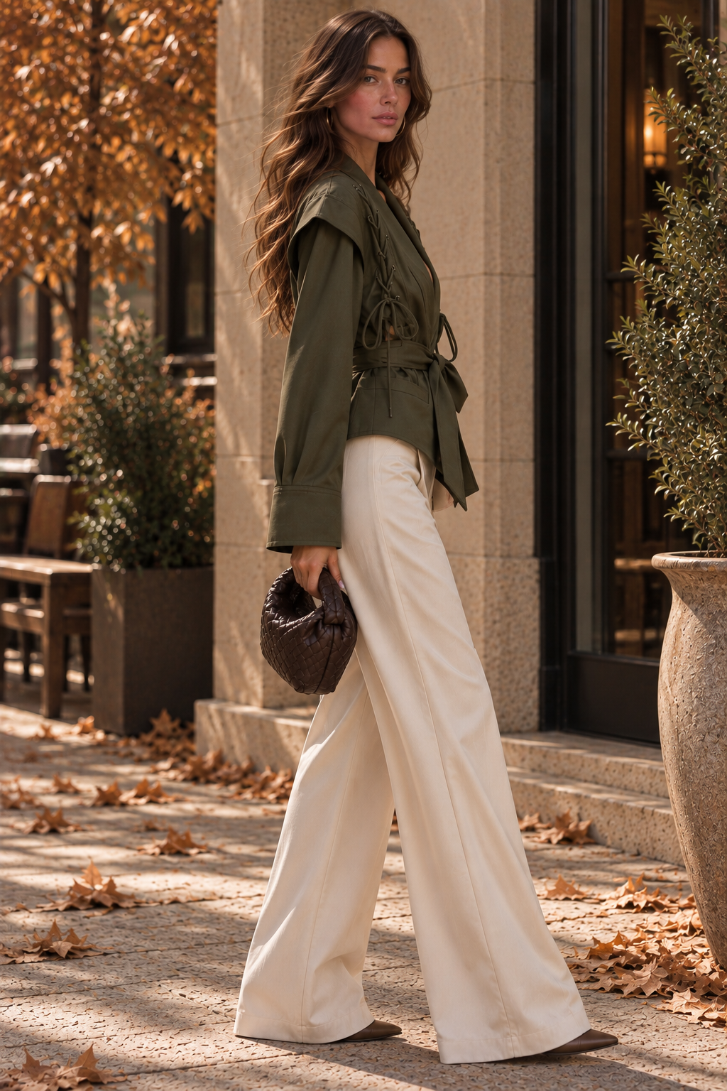 Khaki Wrap Jacket