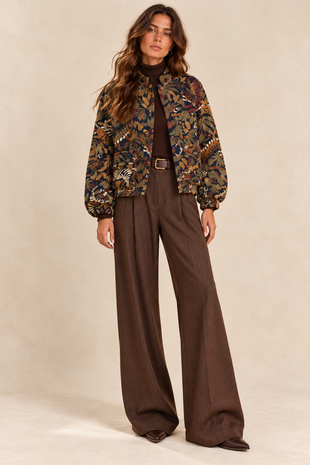 Wild Botanica Jacquard Bomber Jacket