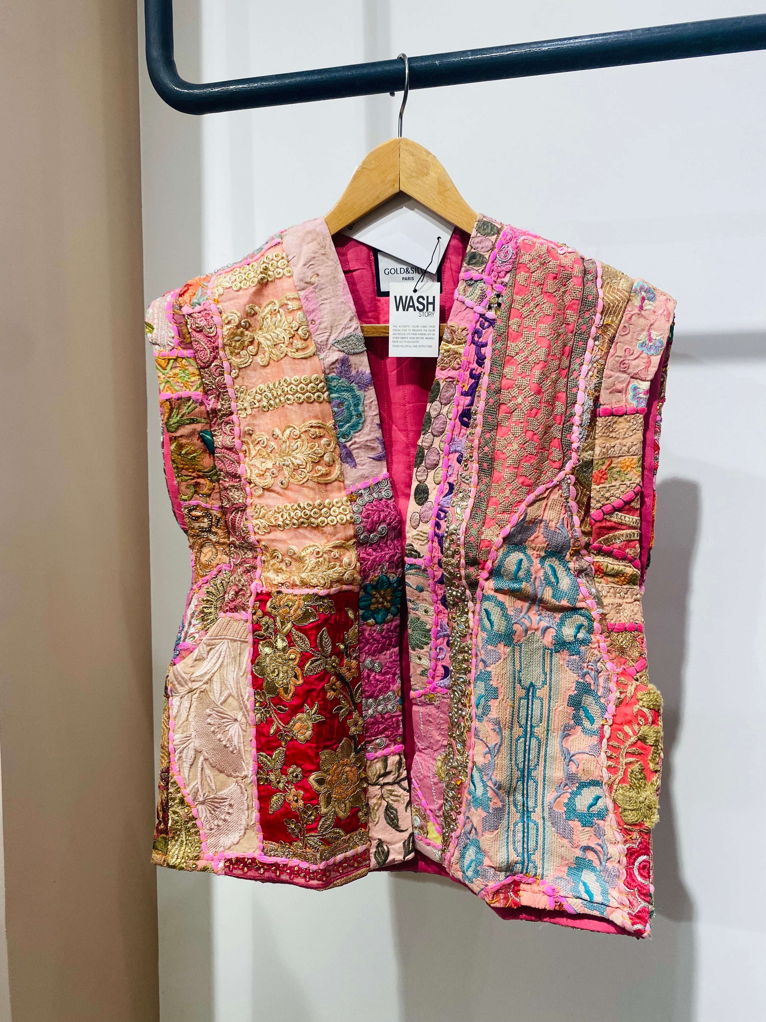 Vibrant Patchwork Embroidered Vest