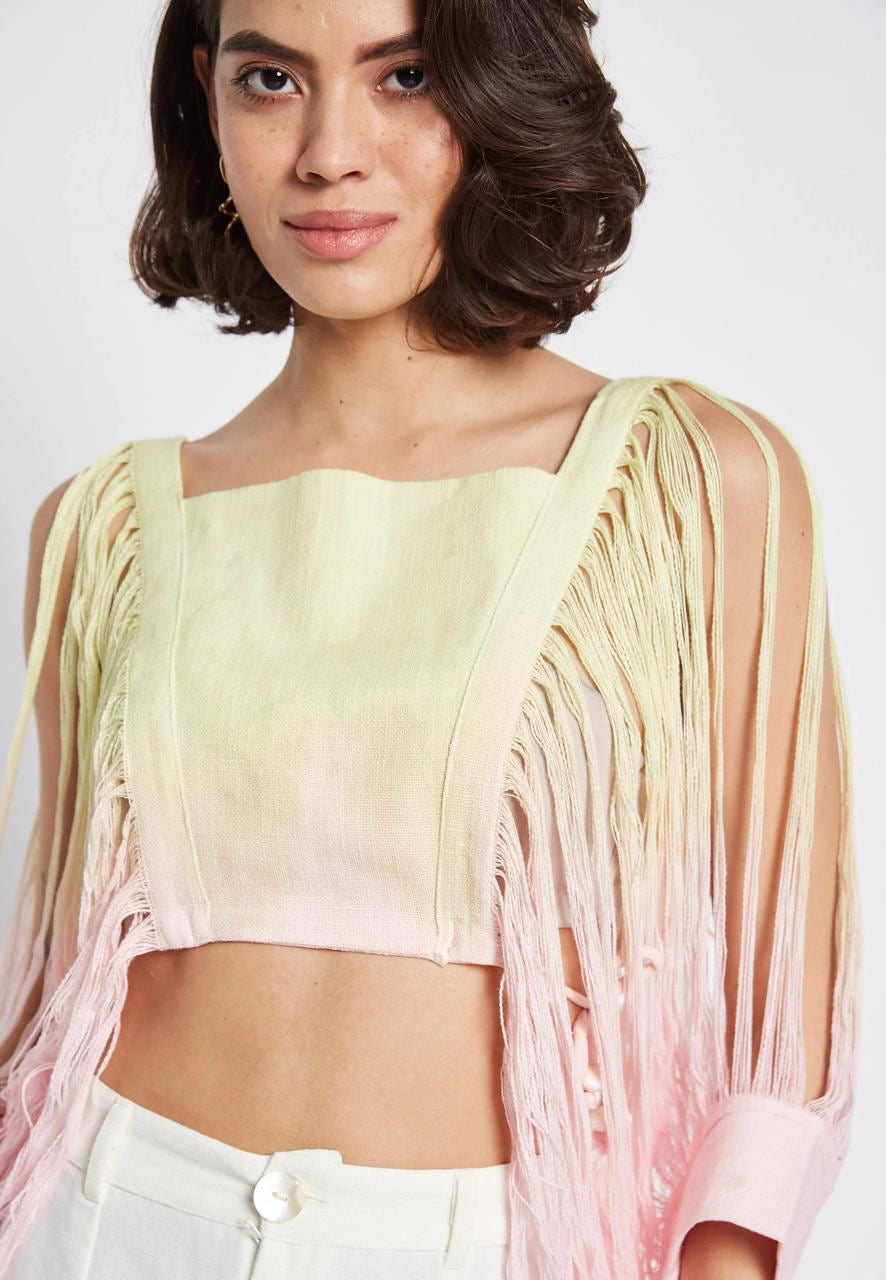 Solara Tie-Dye Open-Shoulder Top