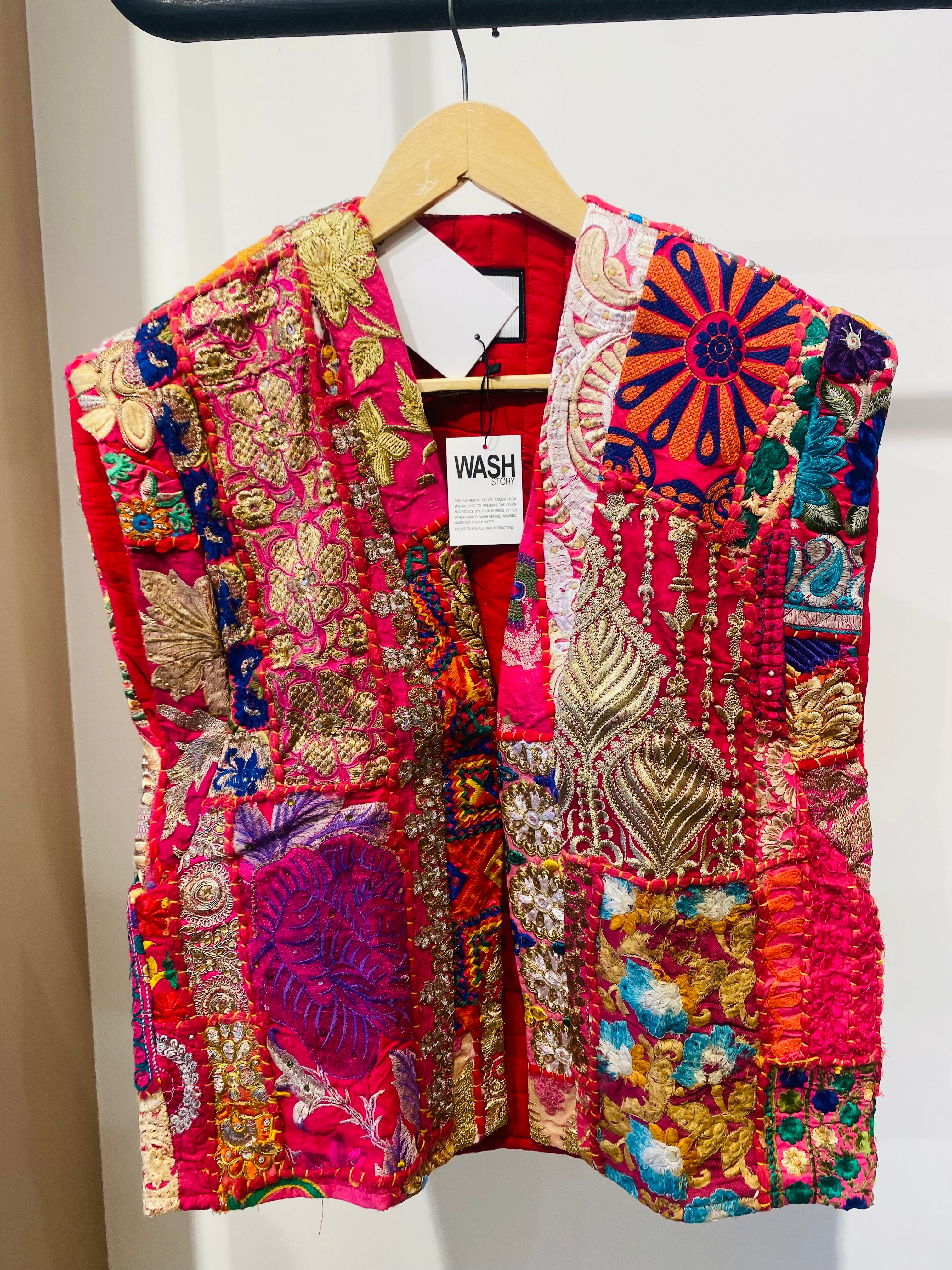 Vibrant Patchwork Embroidered Vest