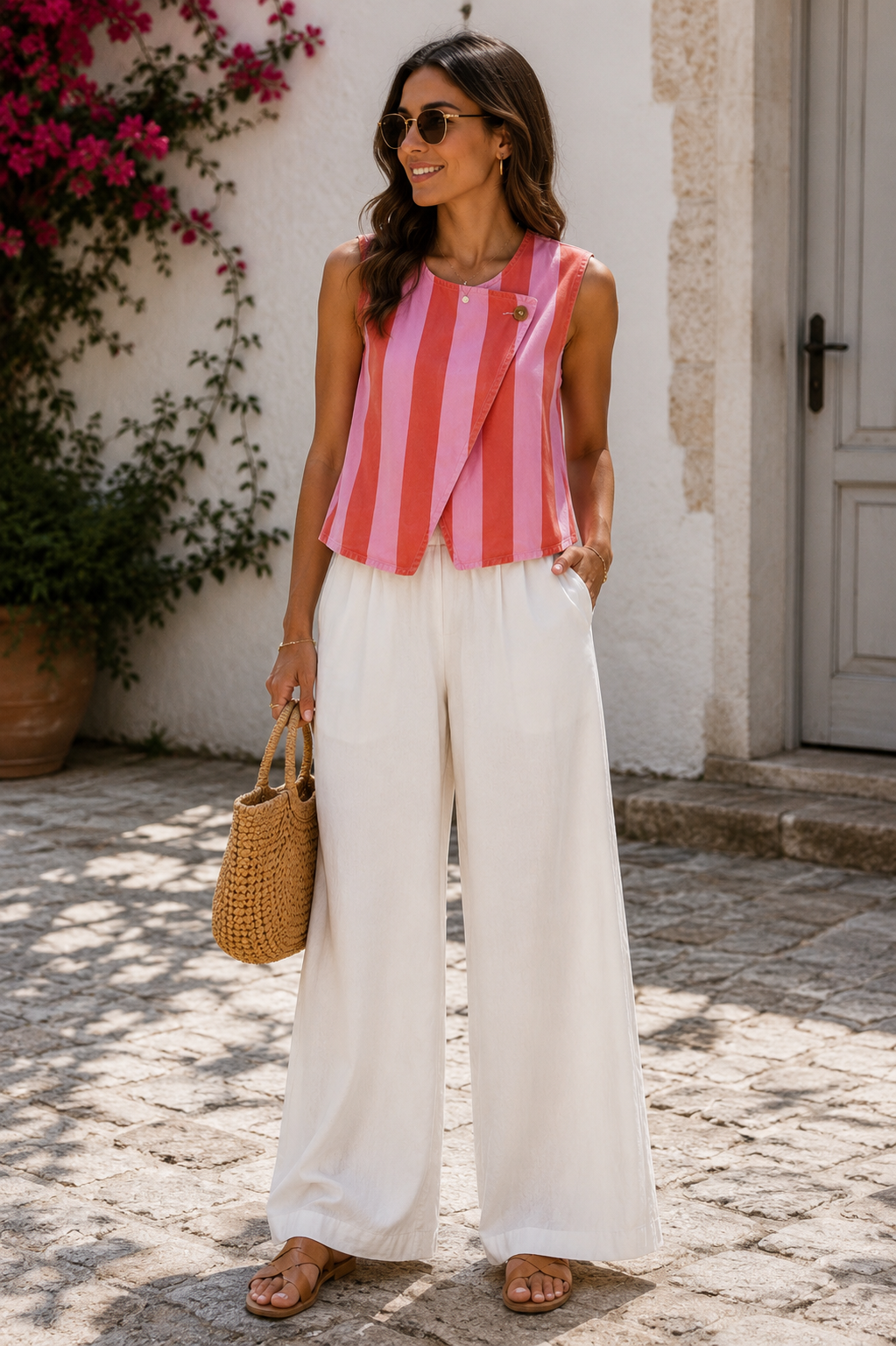 The Boardwalk Striped Colorful Vest
