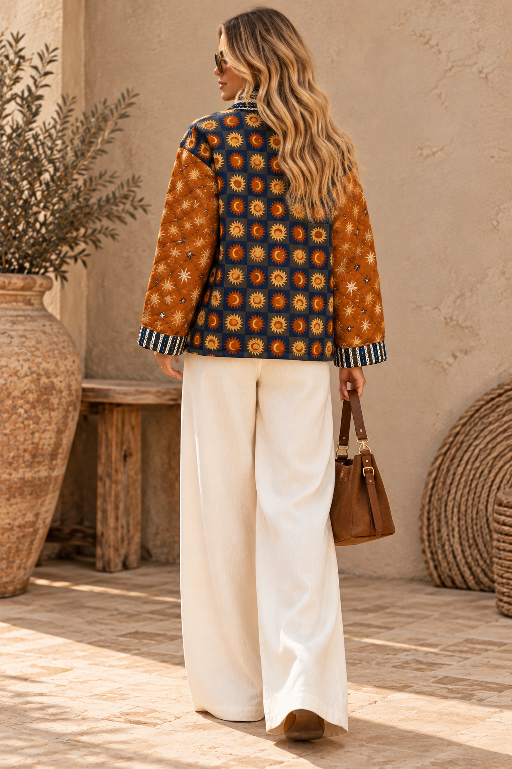 Vintage-Inspired Print Jacket