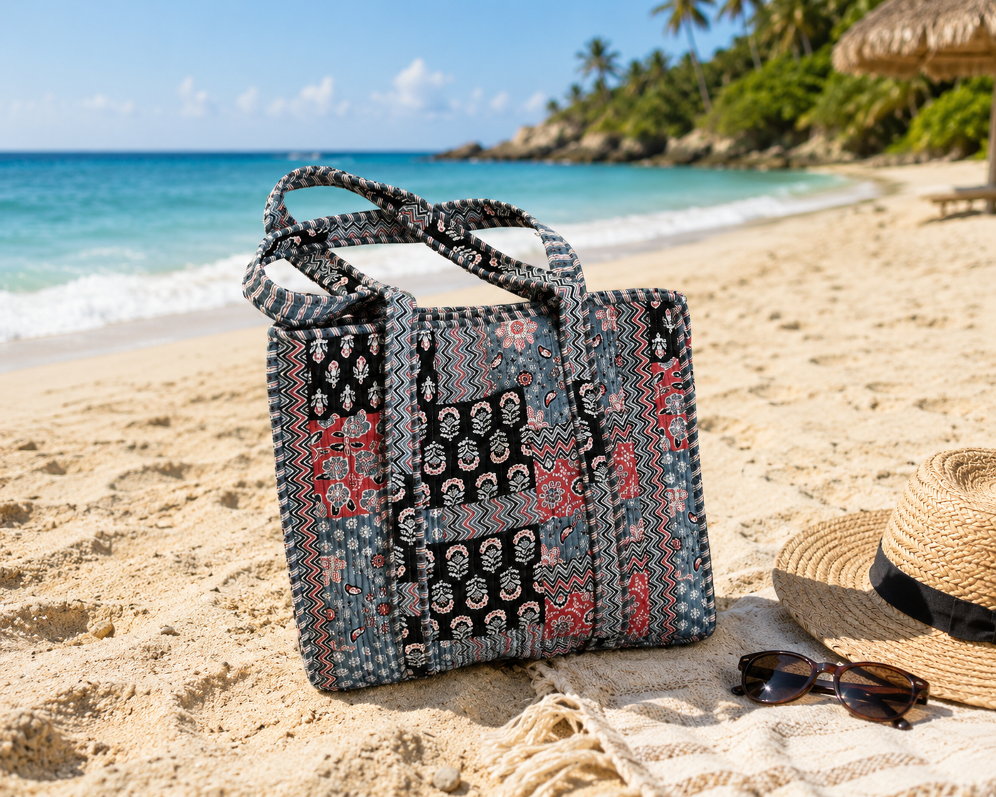 Bandana Print Beach Bag