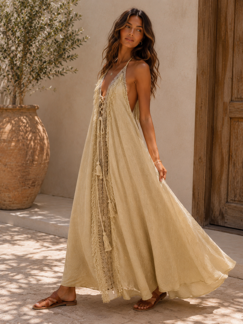 Boho Block Print Dress