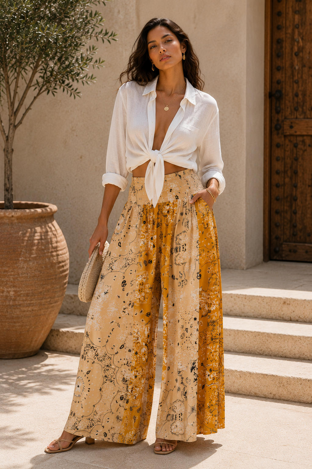 Bohemian Wide Leg Pants