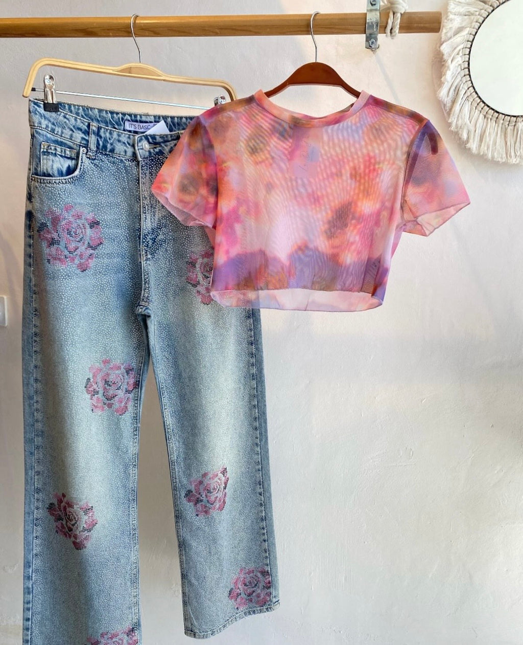 Sheer Colorful Mesh Crop Top