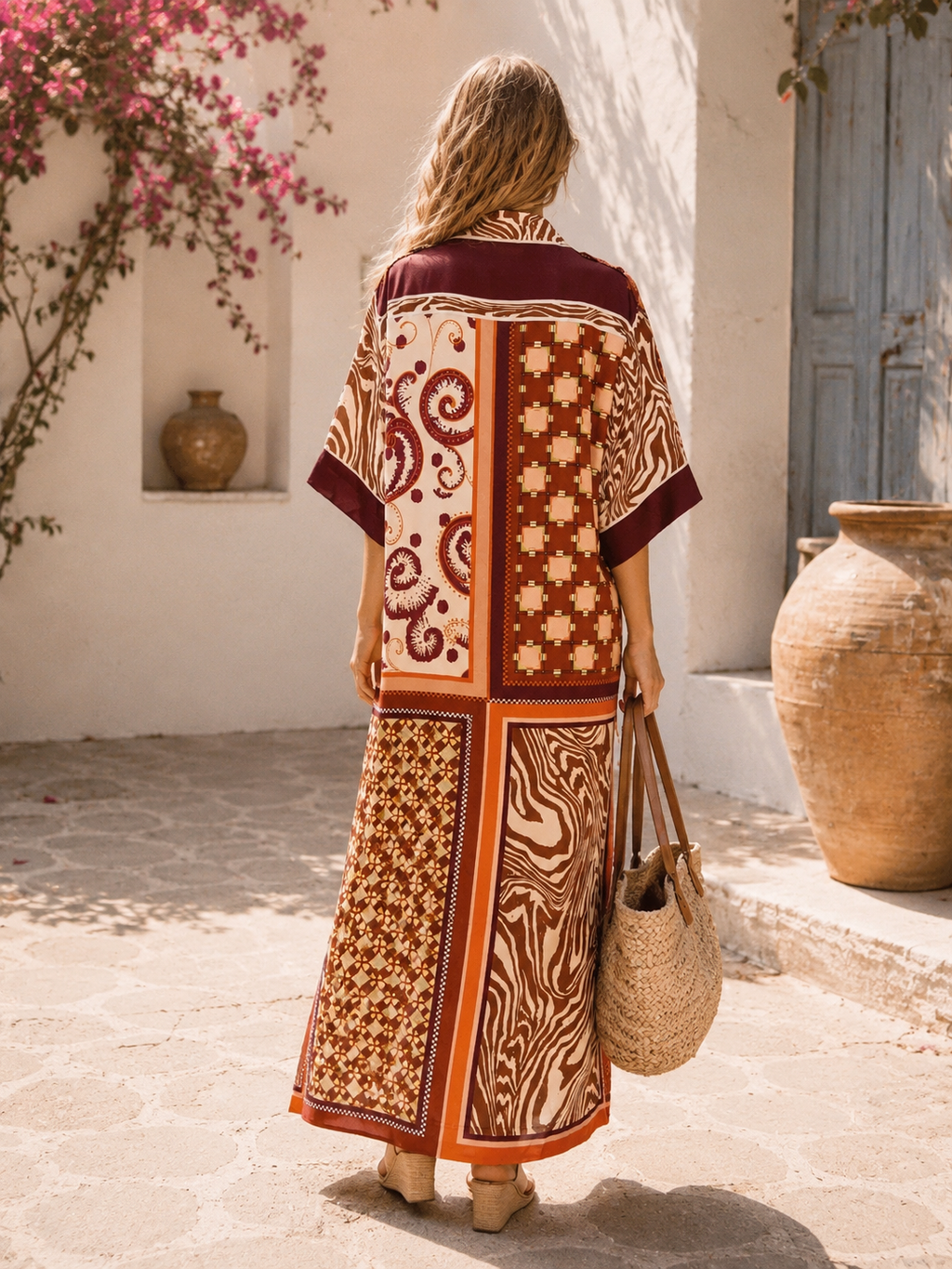 Mosaic Reverie Patchwork Maxi Dress