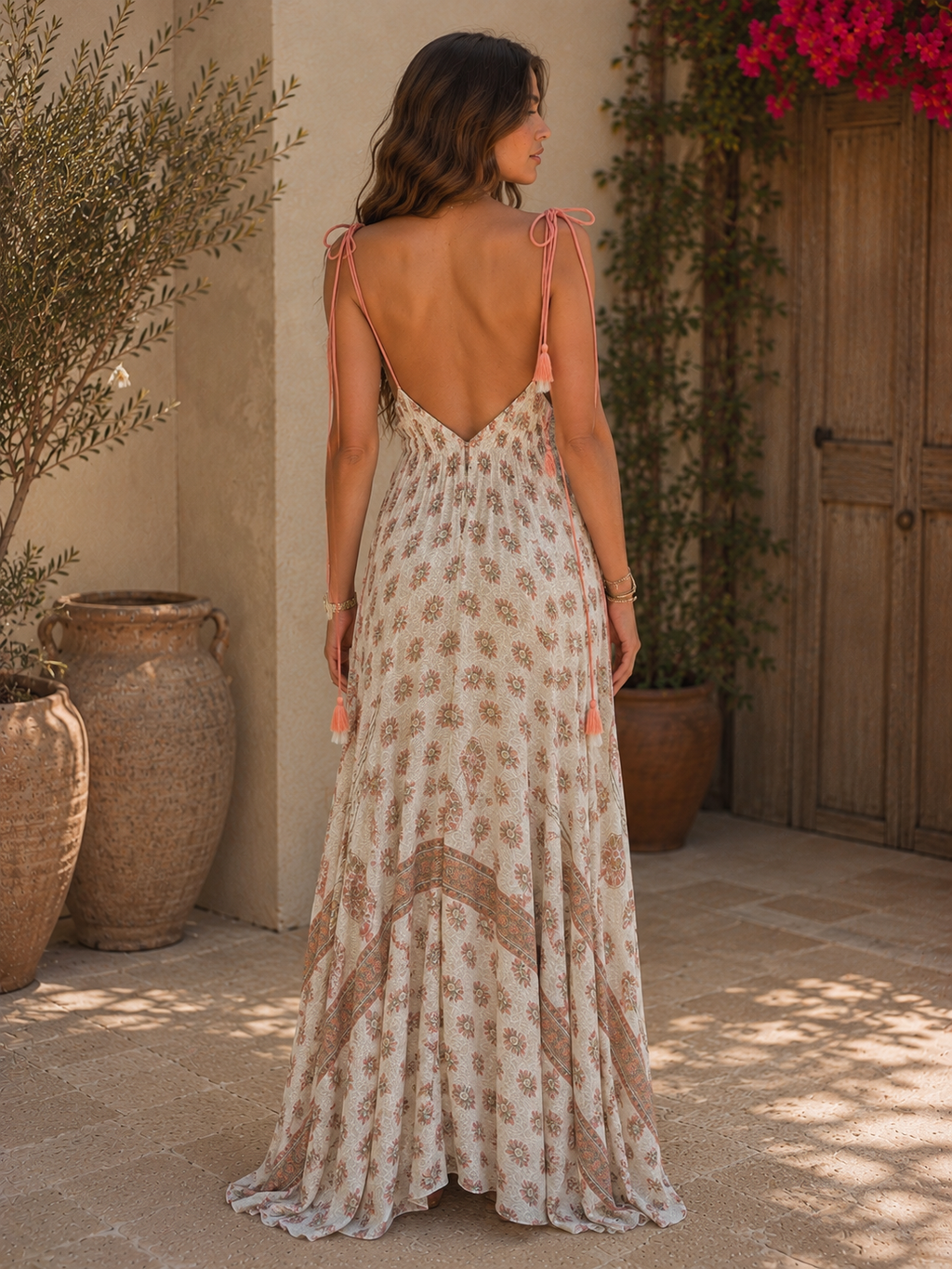 Halter backless dress