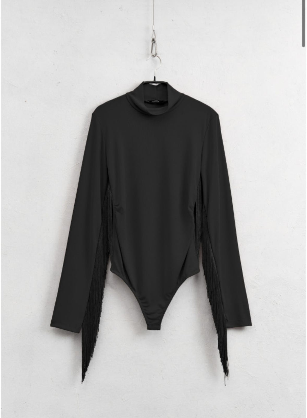 Black Fringe Bodysuit