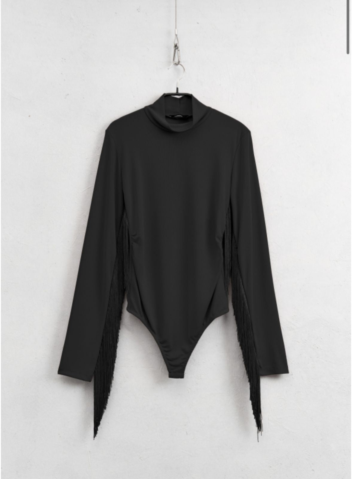 Black Fringe Bodysuit