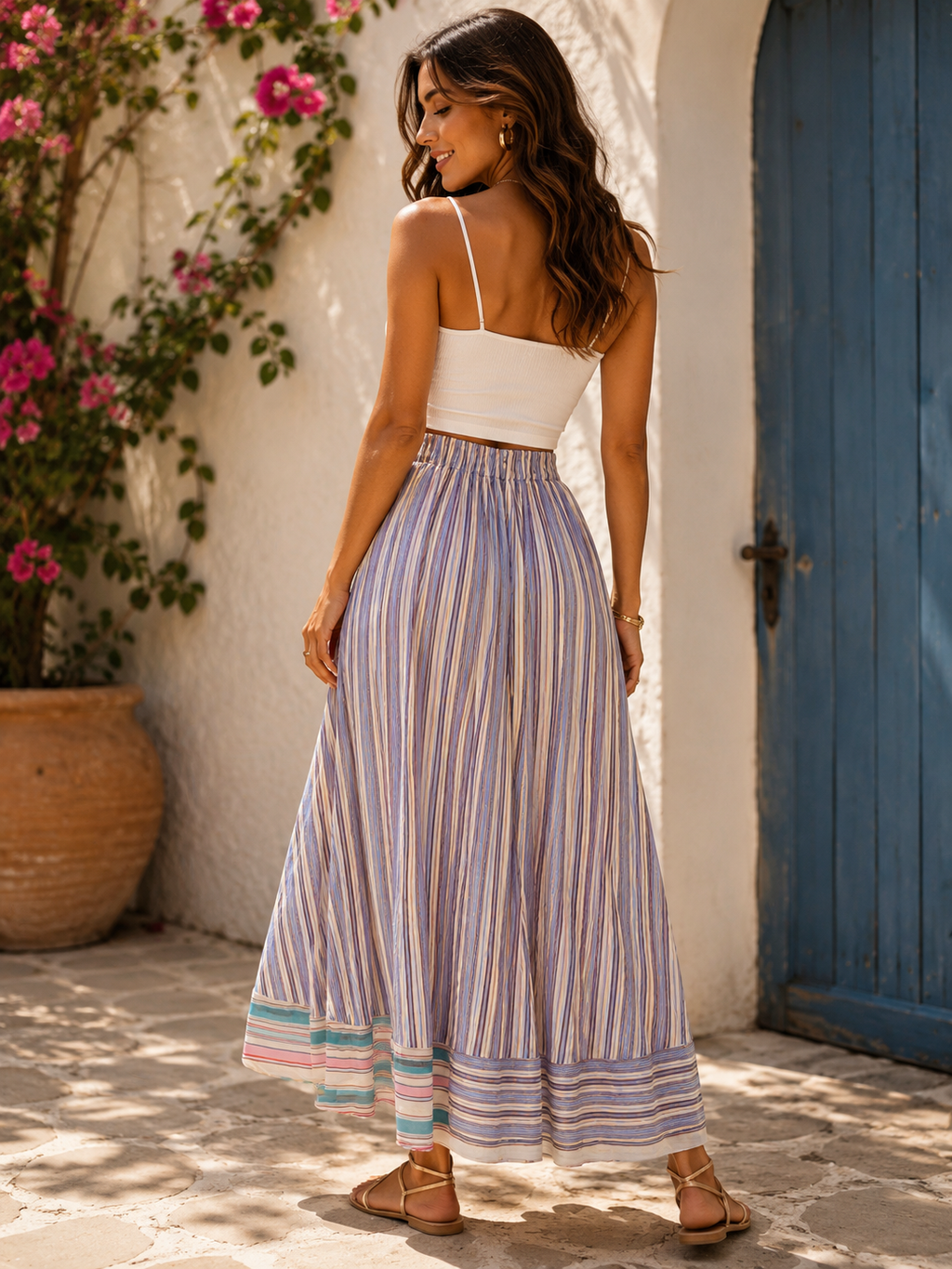 The Half & Half Stripes Skirt