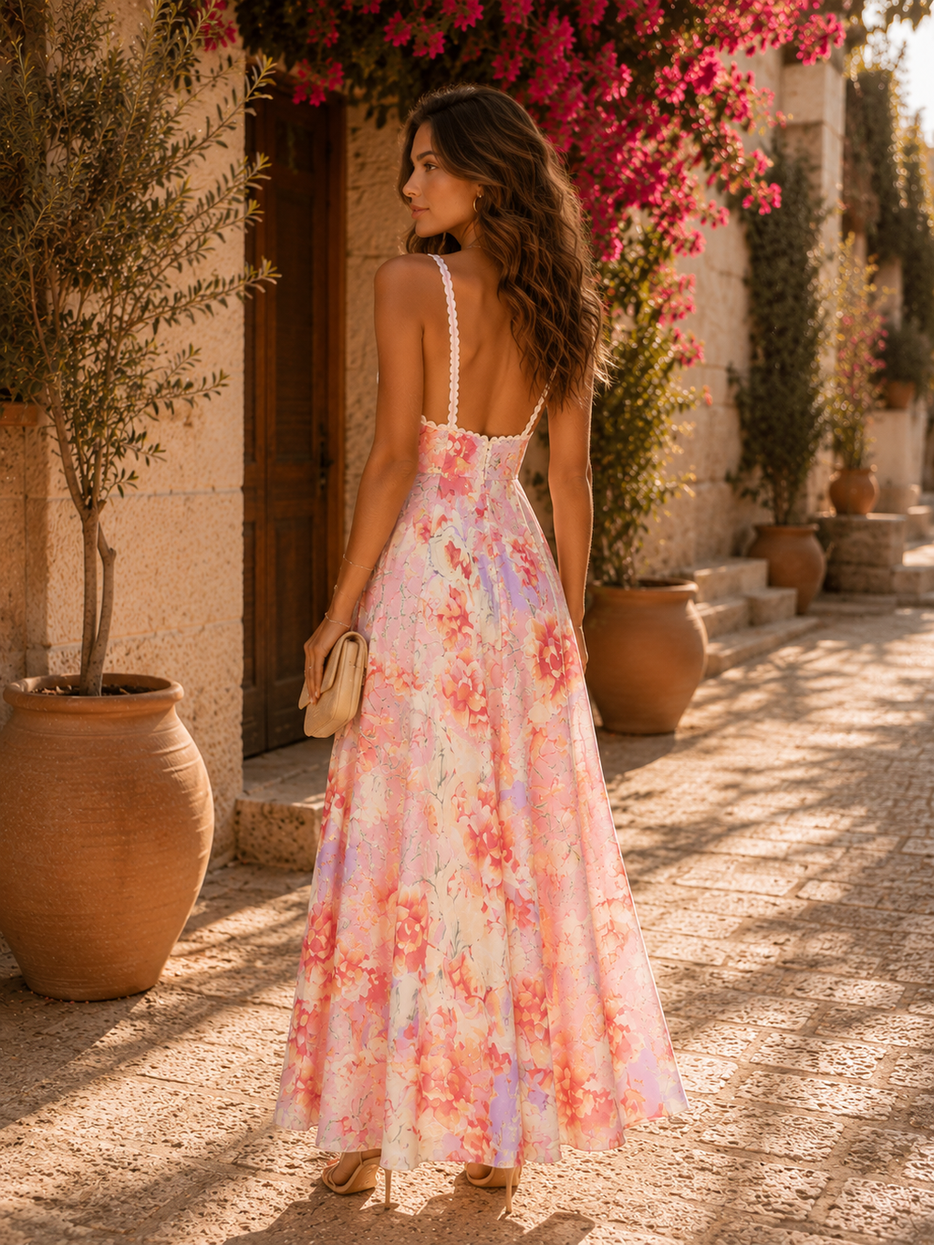 Rosa Fiorita Dress