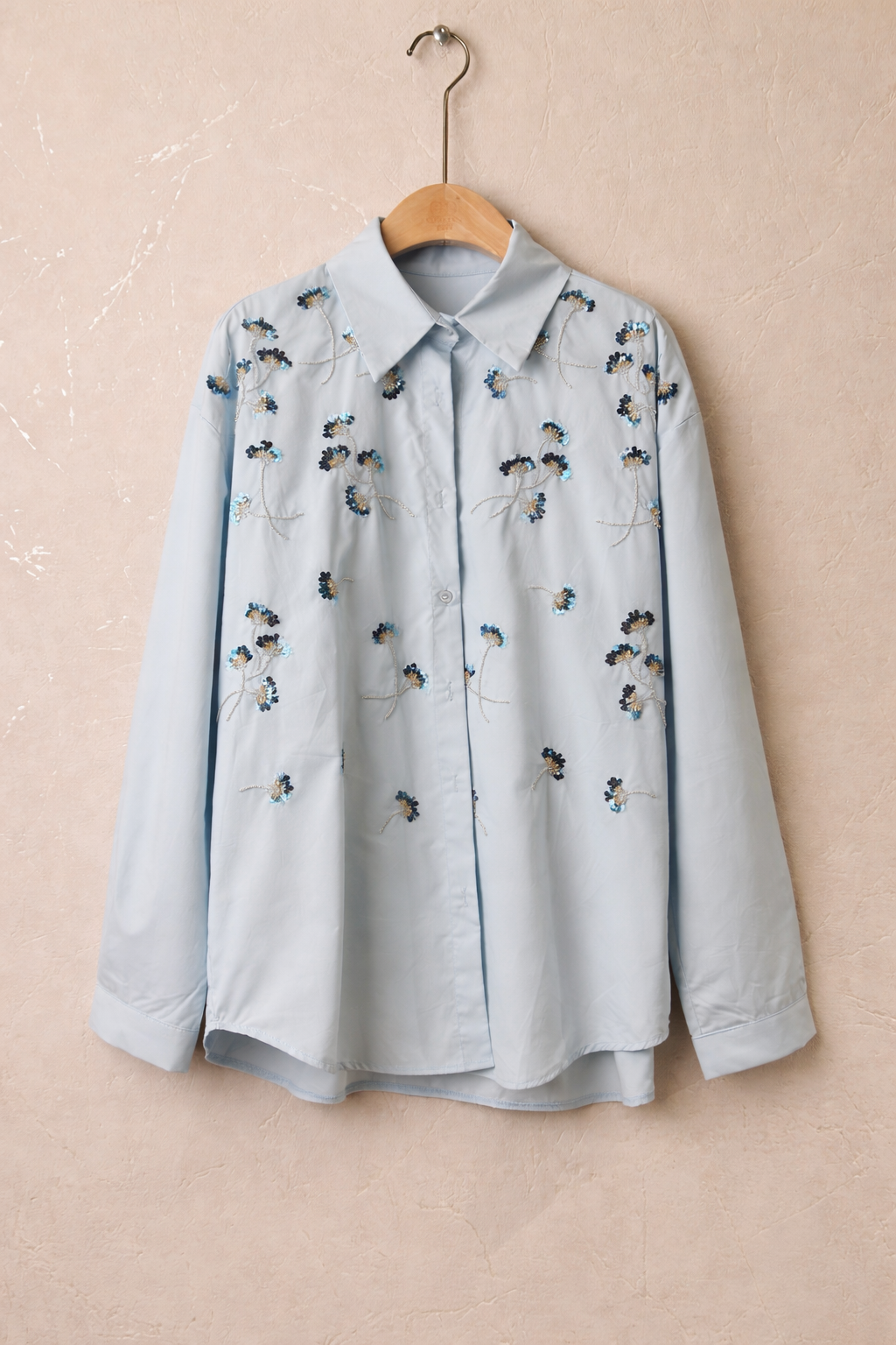 Blue Embellished Blouse