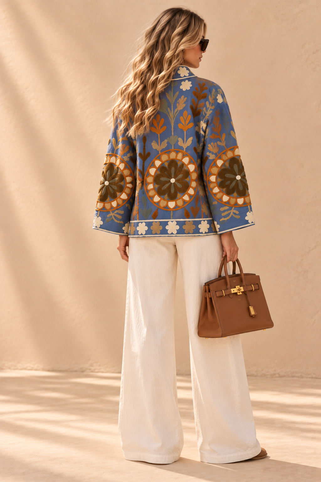 The Floriana Blue Botanical Jacket