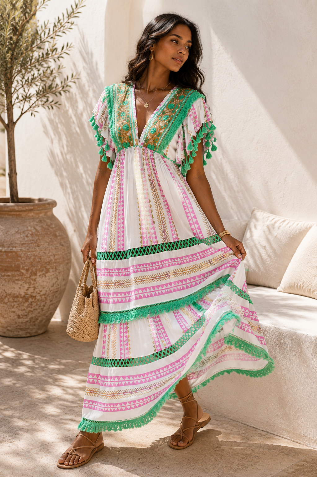 Bohemian Embellished Dress
