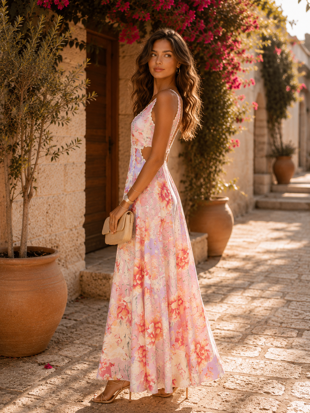 Rosa Fiorita Dress