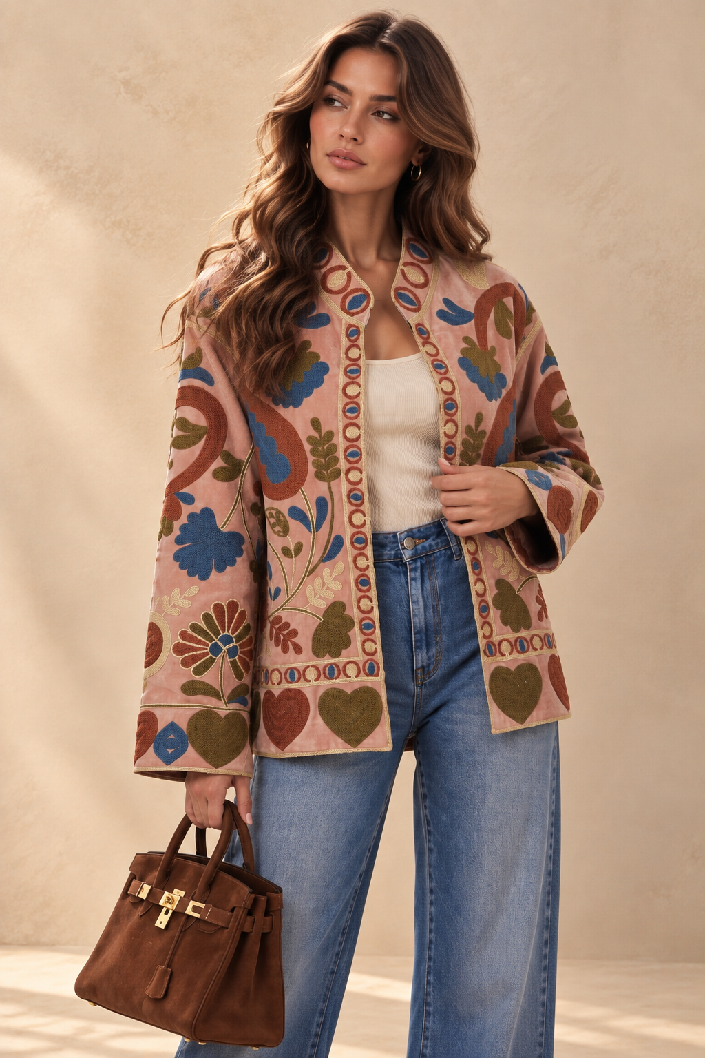 The Floriana Pink Botanical Jacket