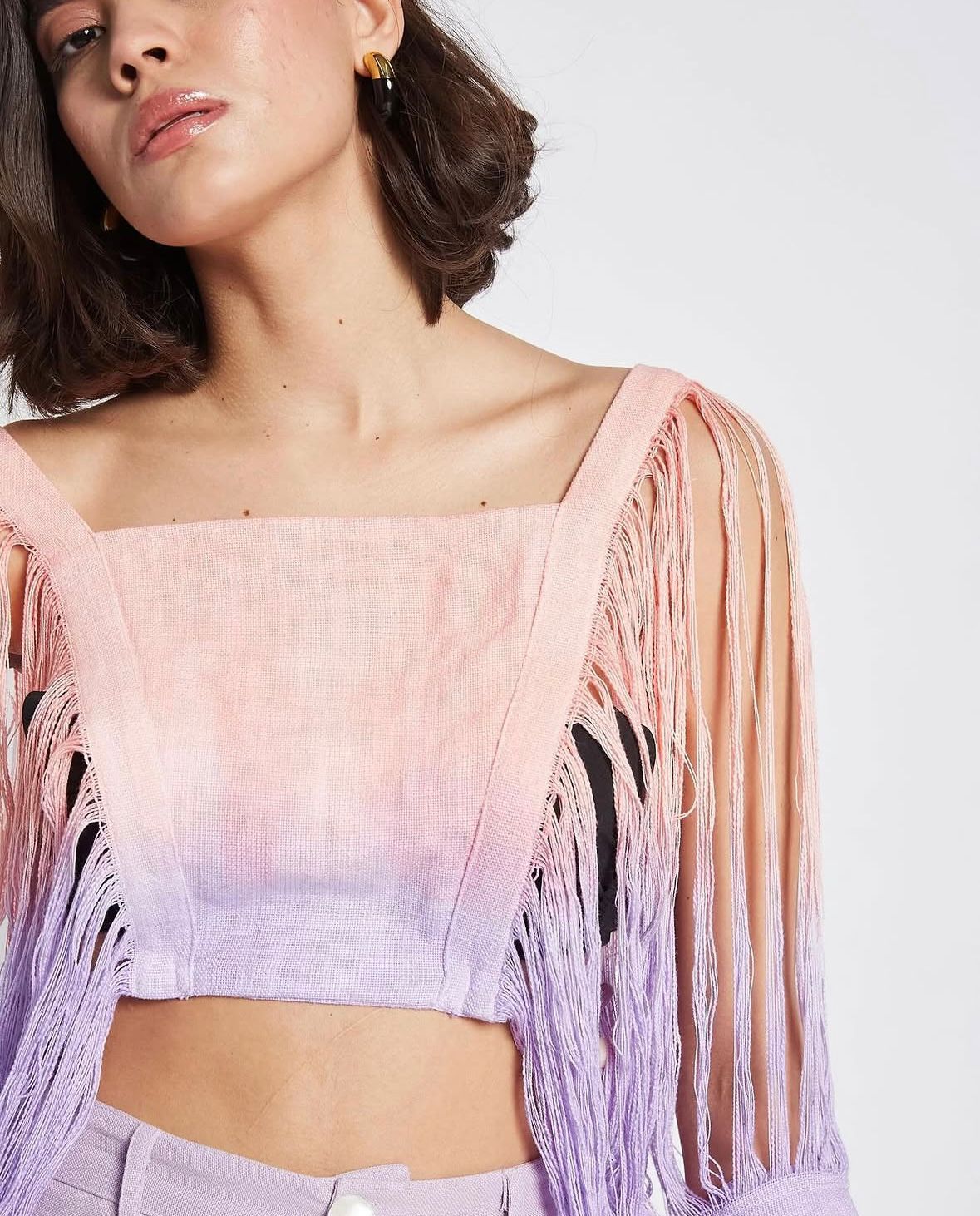 Solara Top tie dye open shoulder top