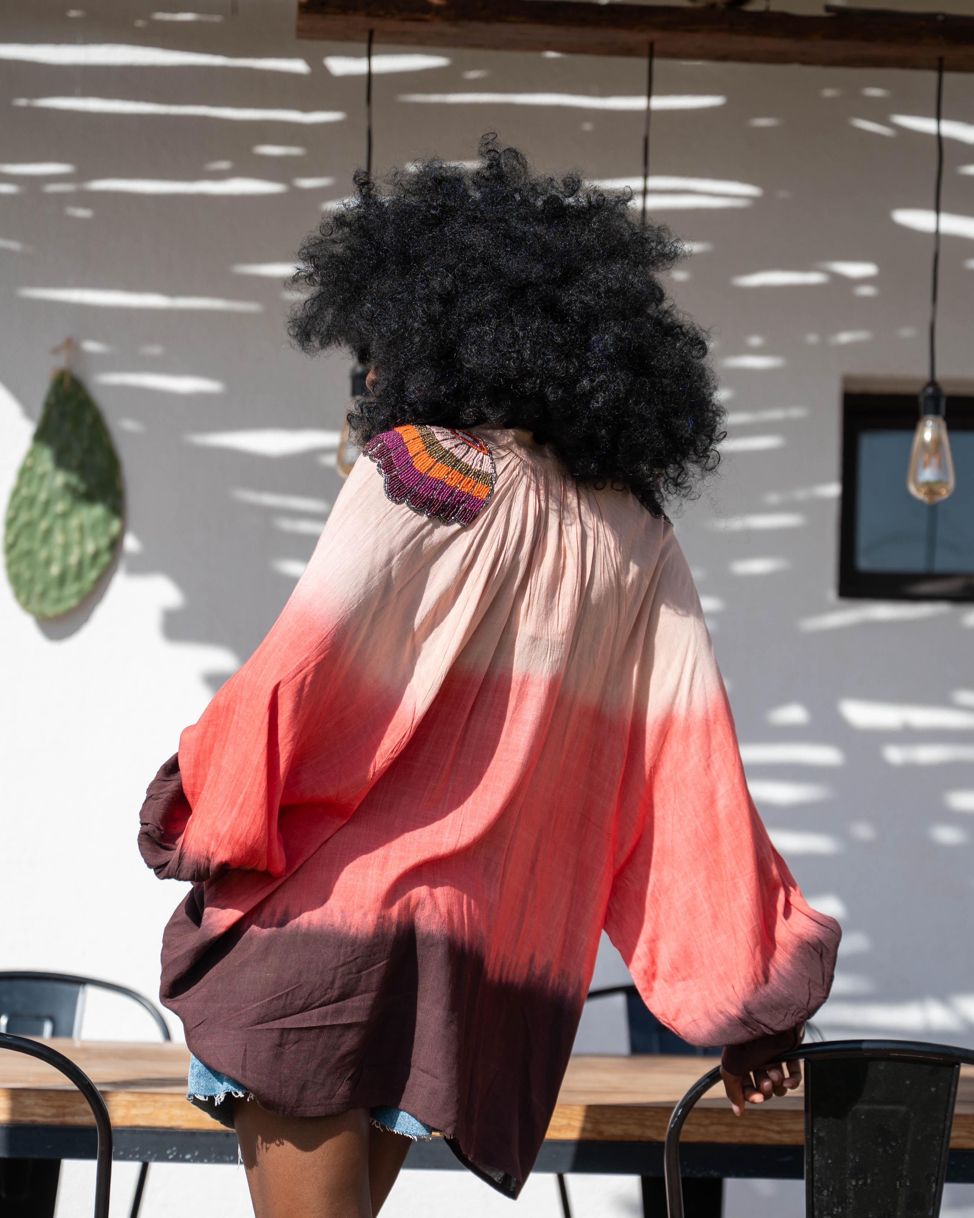 Sunset Ombre Oversized Shirt