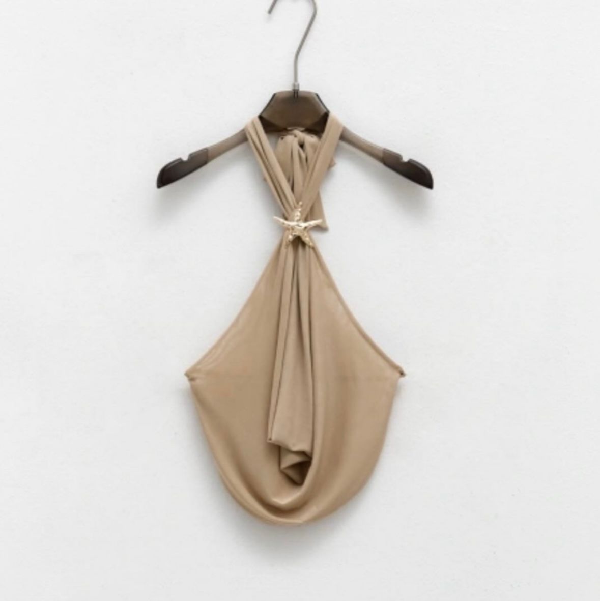 The Beige Backless Top
