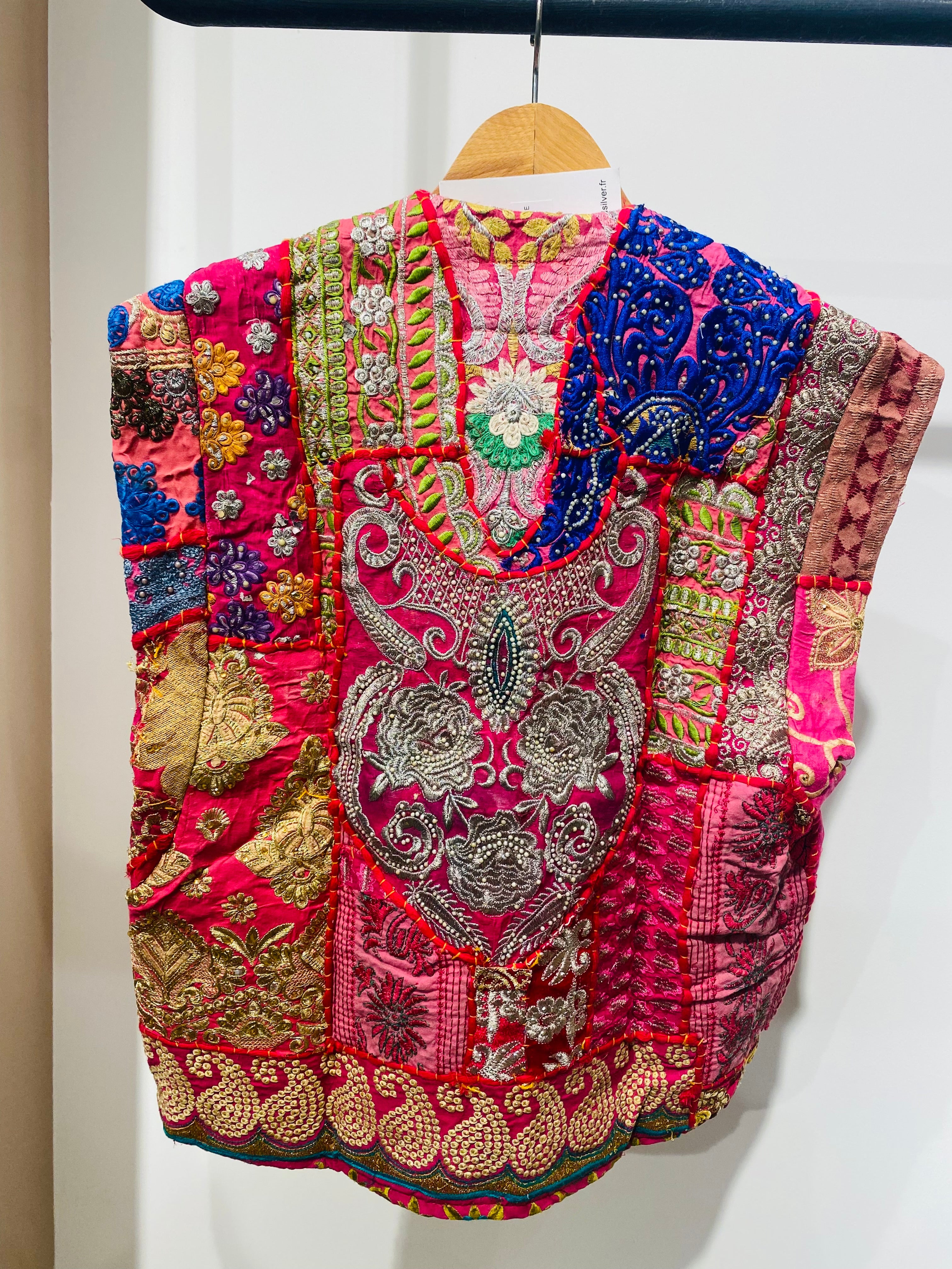 Vibrant Patchwork Embroidered Vest