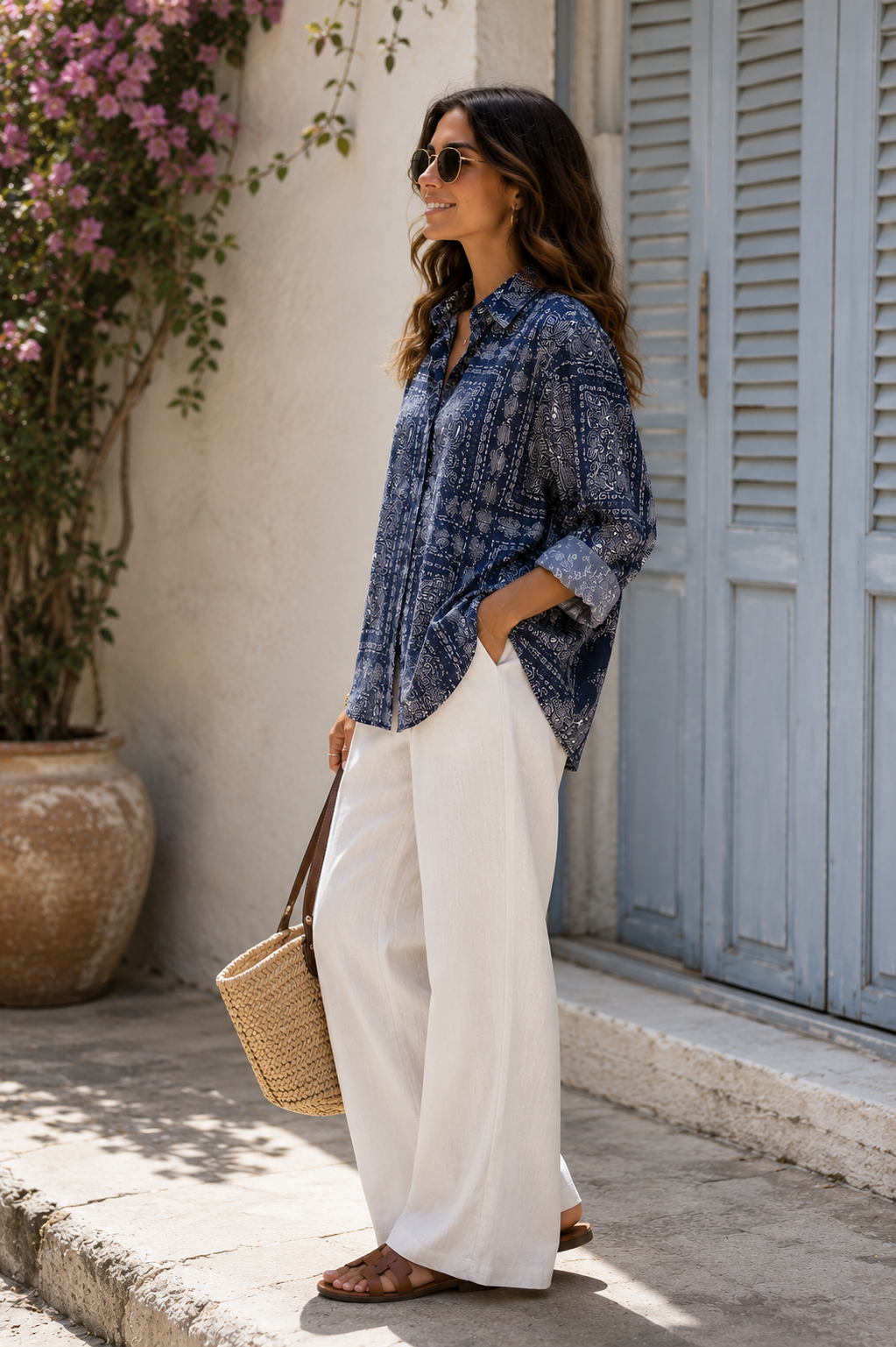 Linen Bandana Shirt