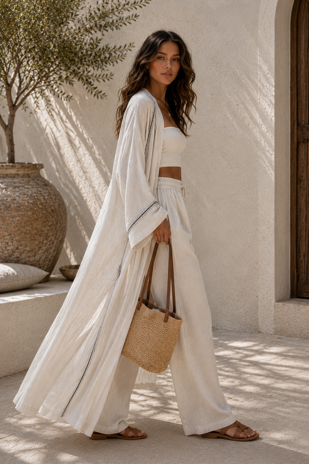 Linen Kimono - Lightweight Bohemian Cover-Up