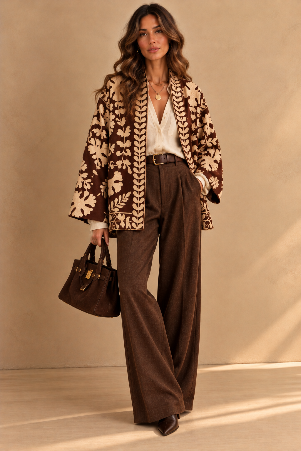 The Serafina Chocolate Botanical Jacket
