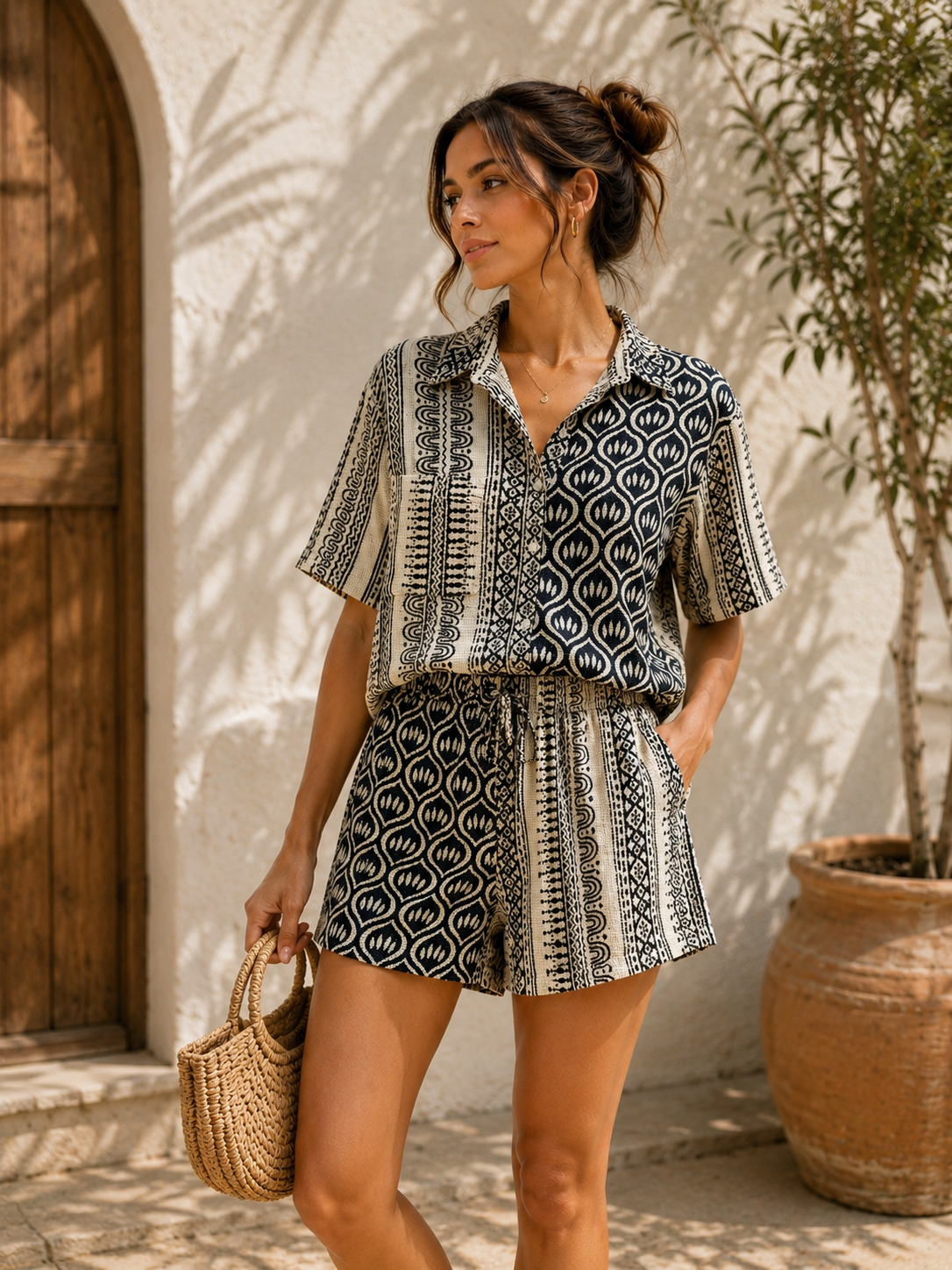 Ibiza Block Print Mesh Set
