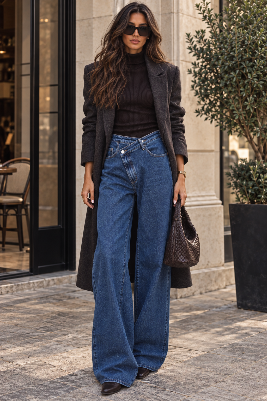 Twist-Waist Denim