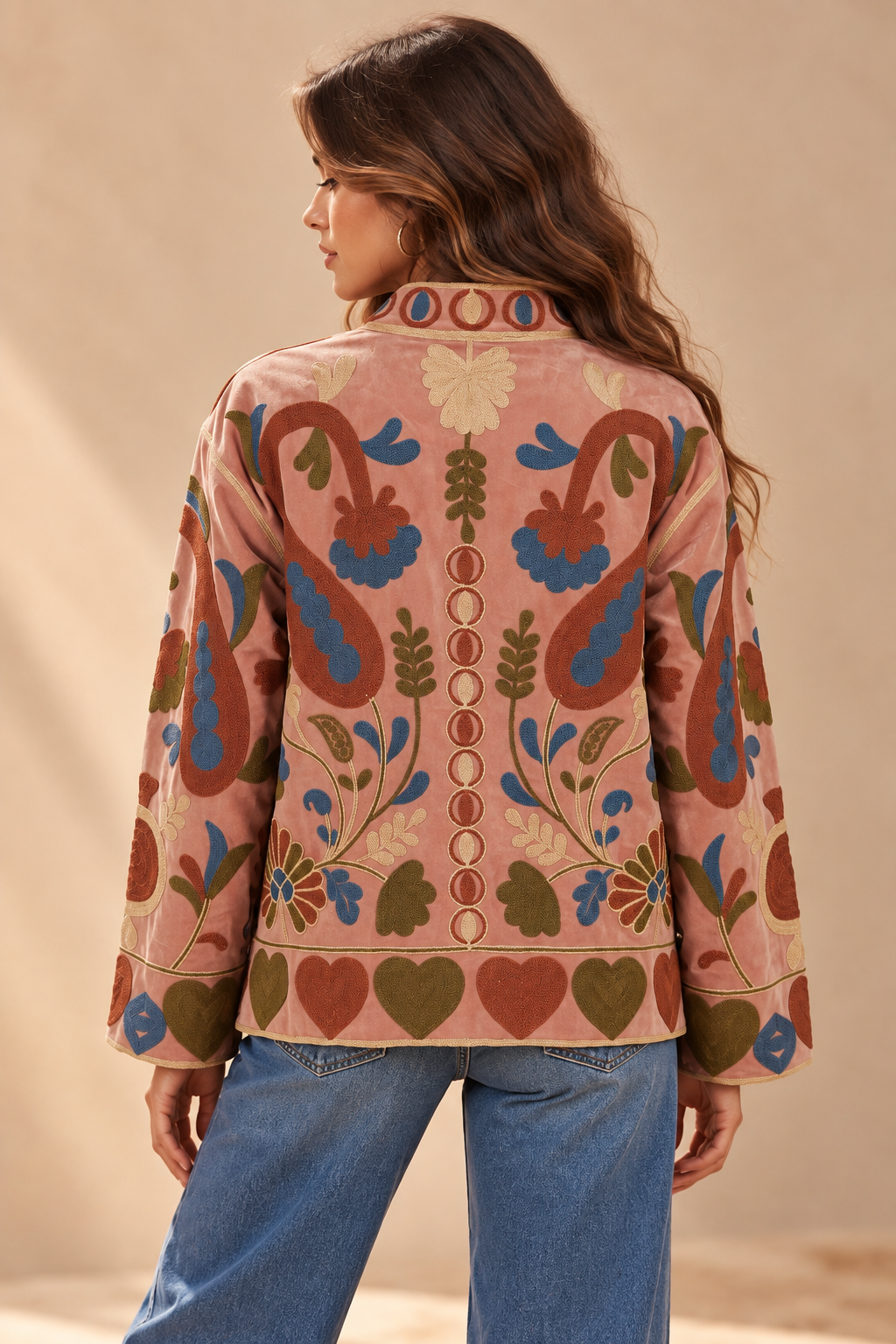 The Floriana Pink Botanical Jacket