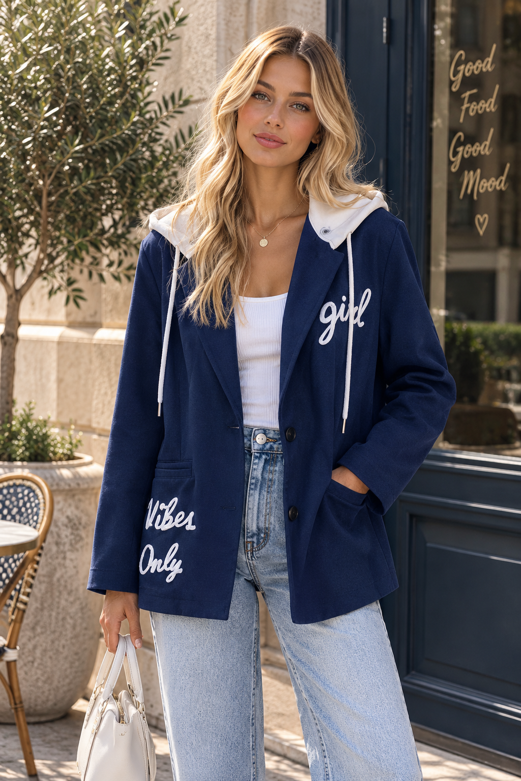 Hooded Blazer Jacket