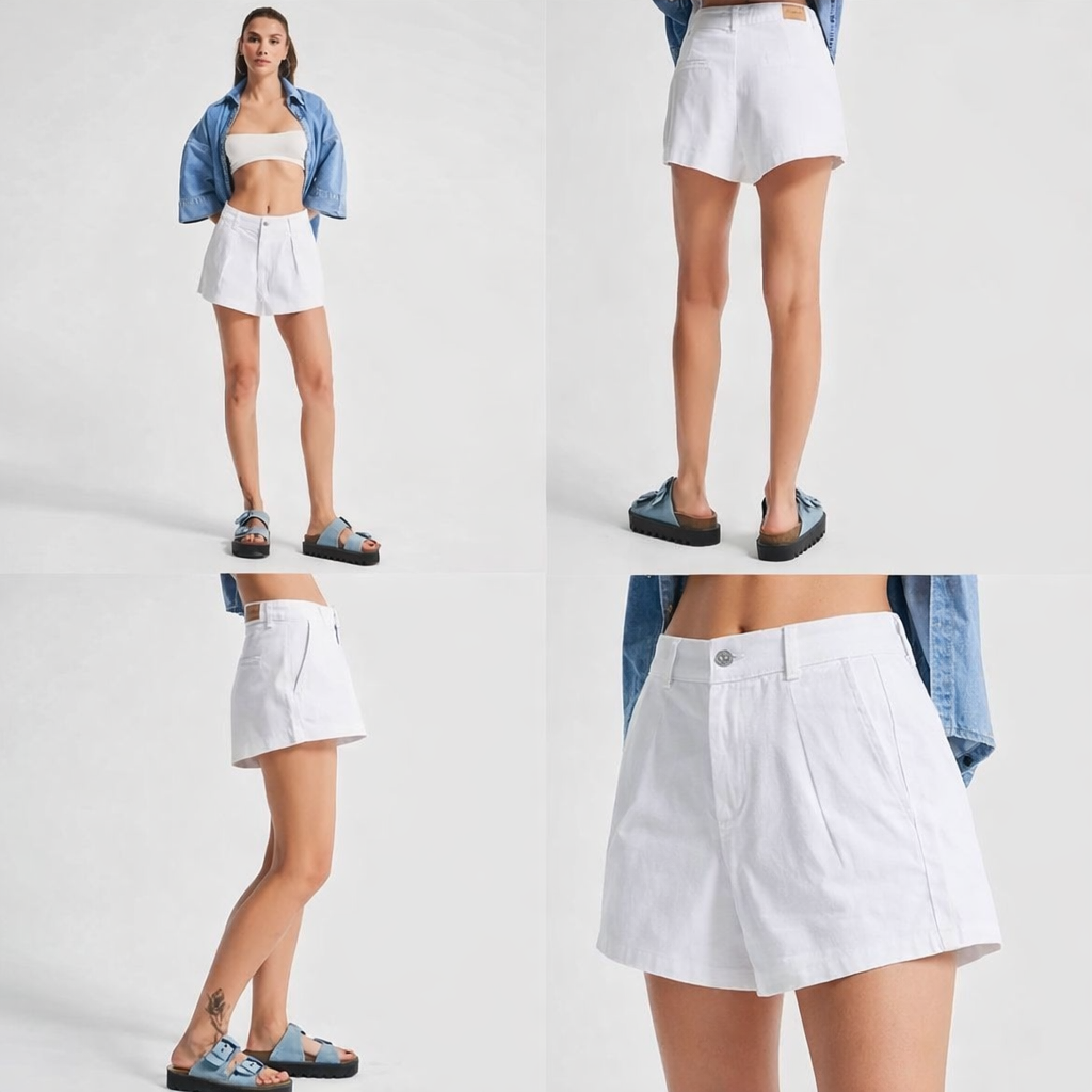 Flowy White Shorts