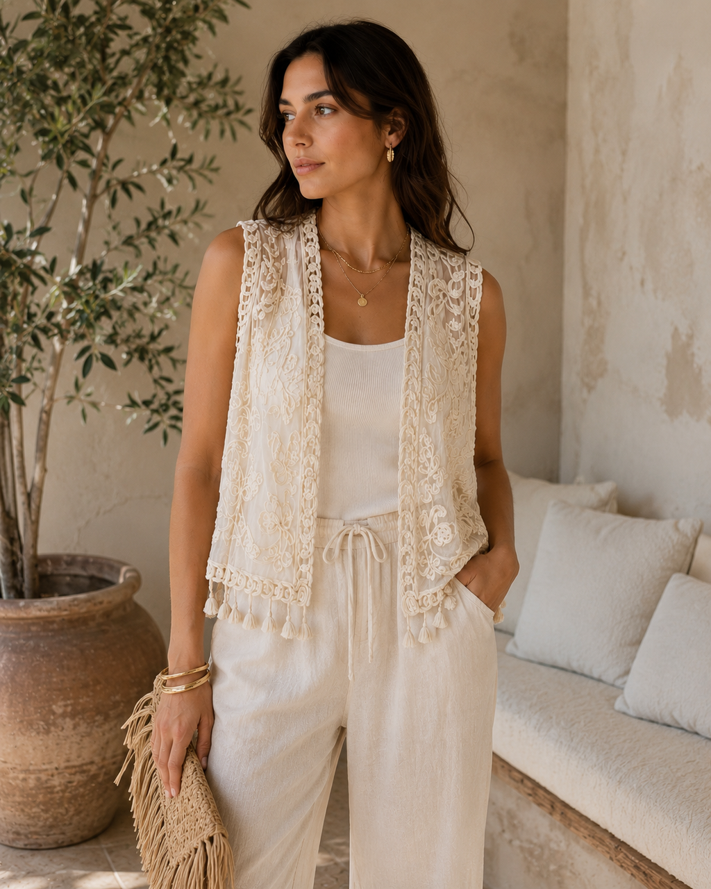Crochet Lace Vest