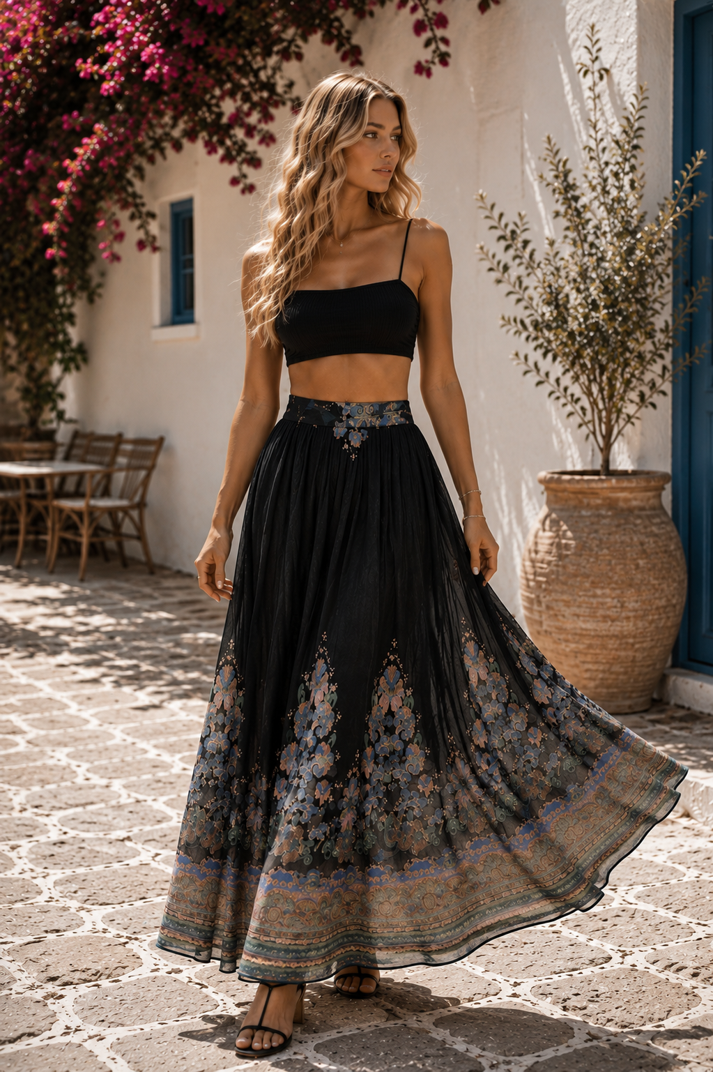 Midnight Garden Maxi Skirt