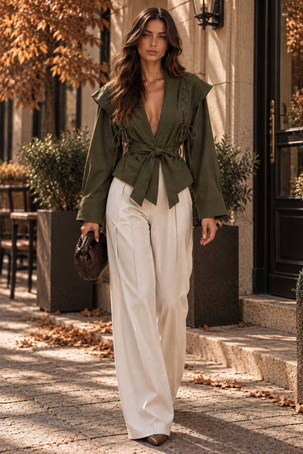 Khaki Wrap Jacket
