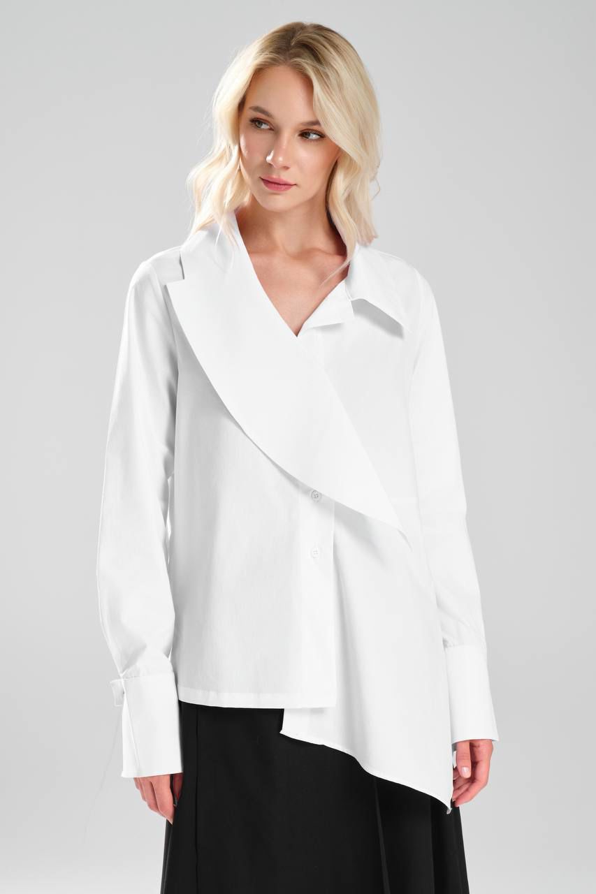 Asymmetric White Shirt