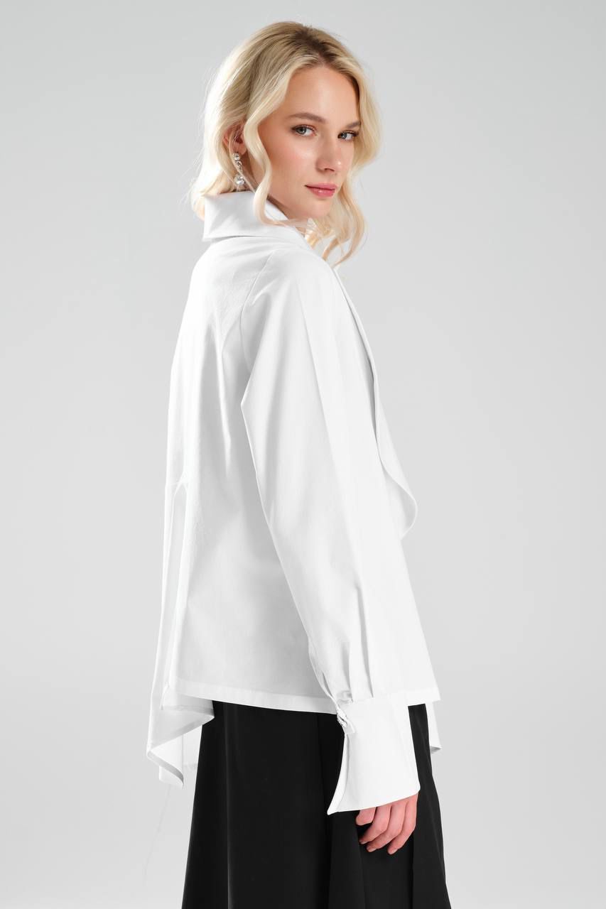 Asymmetric White Shirt
