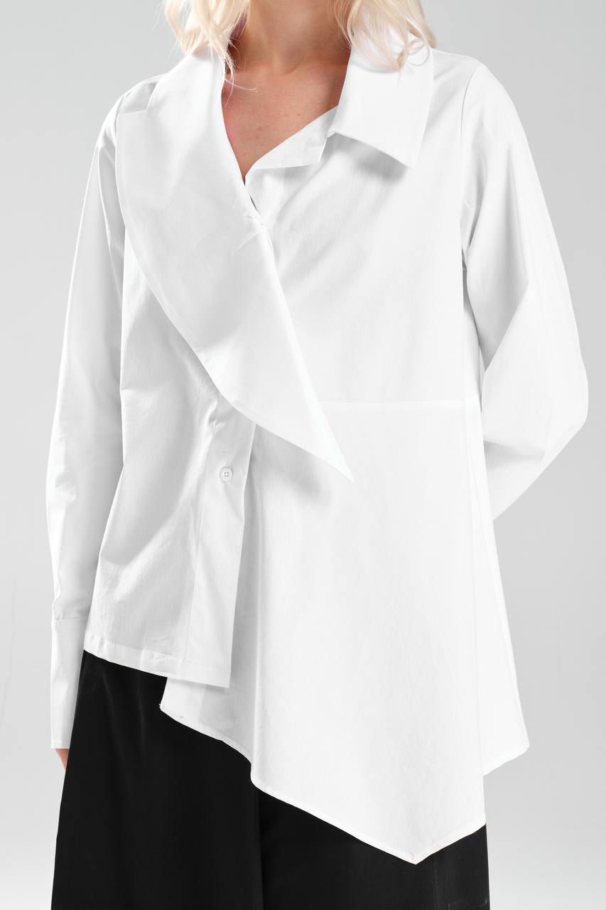 Asymmetric White Shirt