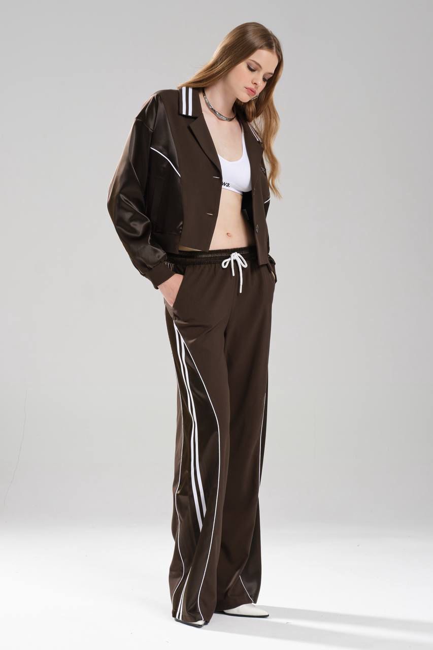 Chocolate Satin Track Set