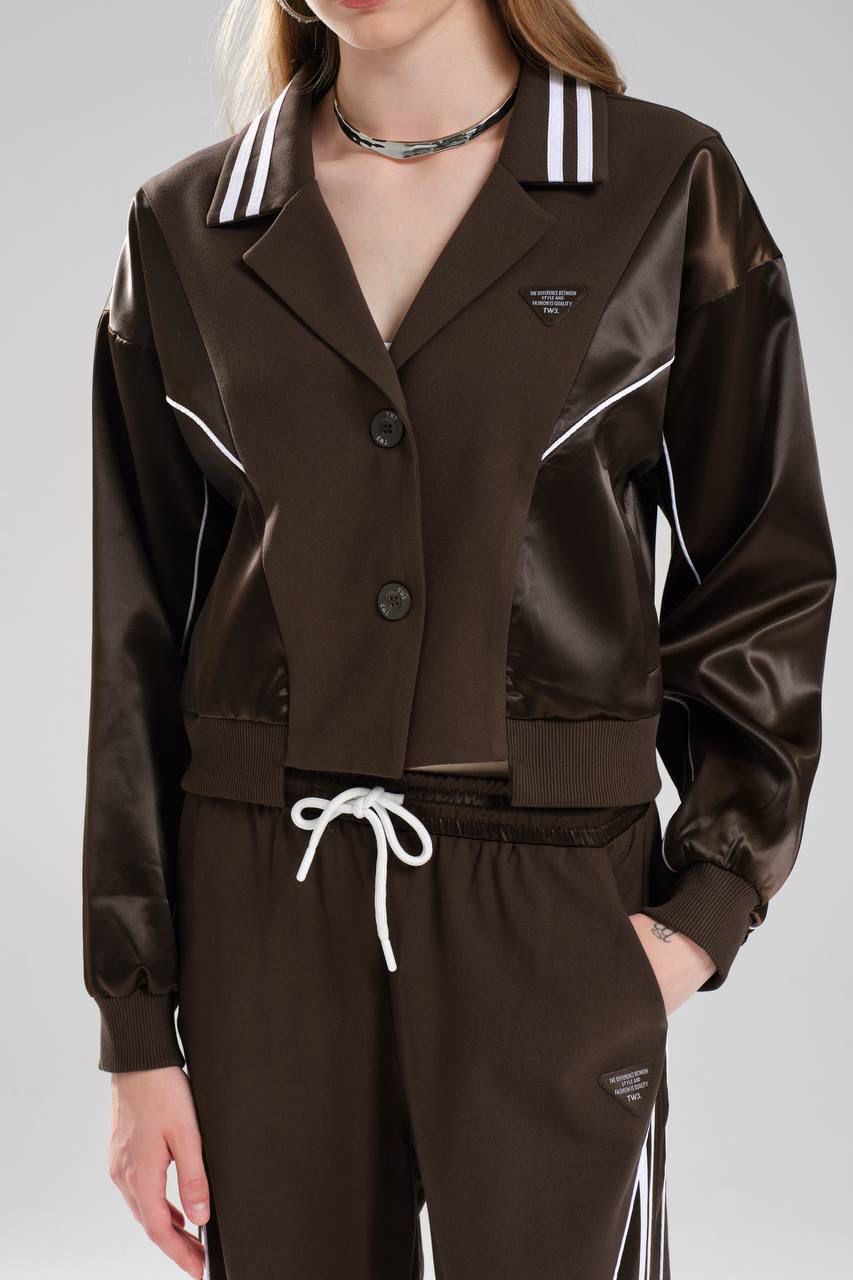 Chocolate Satin Track Set