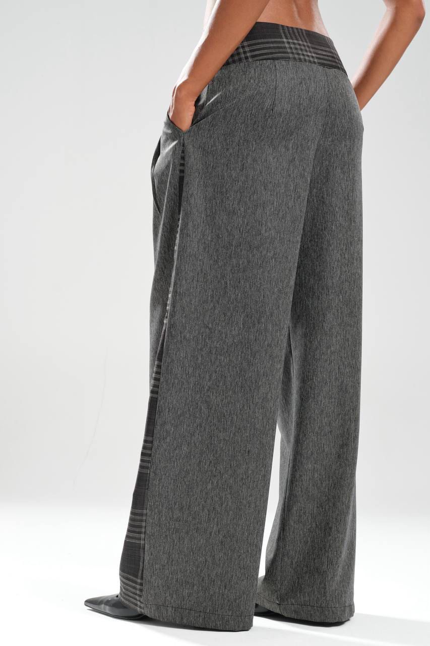 Grey Plaid Panel Set